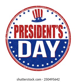 Grunge rubber stamp with the text Presidents Day written inside, vector illustration
