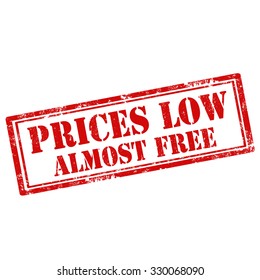 Grunge rubber stamp with text Prices Low,vector illustration