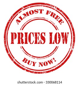 Grunge rubber stamp with text Prices Low,vector illustration