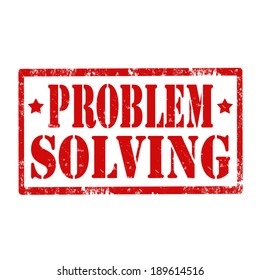 Grunge rubber stamp with text Problem Solving,vector illustration