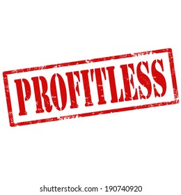 Grunge rubber stamp with text Profitless,vector illustration