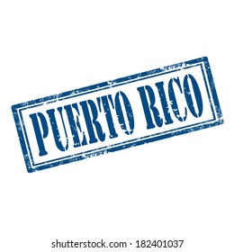Grunge rubber stamp with text Puerto Rico,vector illustration