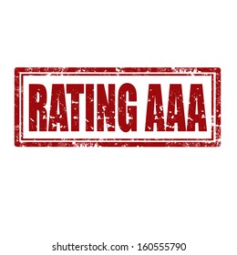 Grunge rubber stamp with text Rating AAA,vector illustration