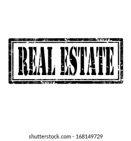 Grunge rubber stamp with text Real Estate,vector illustration