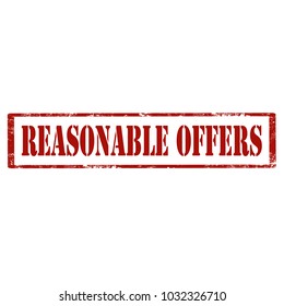Grunge rubber stamp with text Reasonable Offers,vector illustration