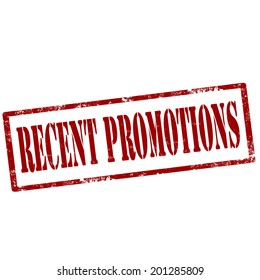 Grunge rubber stamp with text Recent Promotions,vector illustration