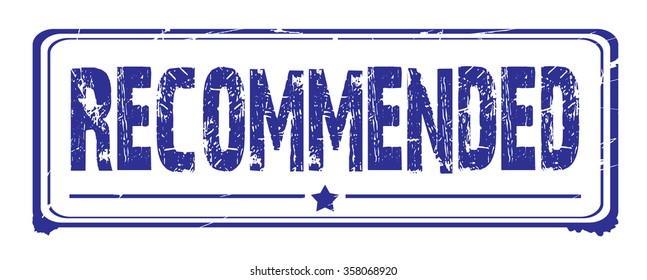 Grunge rubber stamp with text "recommended" inside,vector illustration