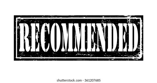 Grunge rubber stamp with text "recommended" inside,vector illustration