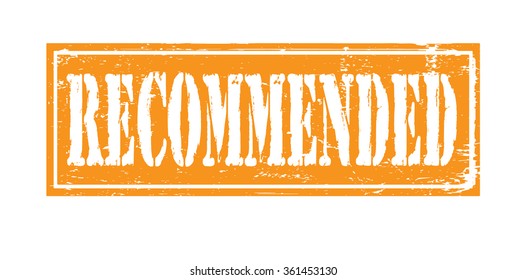 Grunge rubber stamp with text "recommended" inside,vector illustration