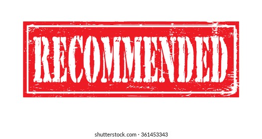 Grunge rubber stamp with text "recommended" inside,vector illustration