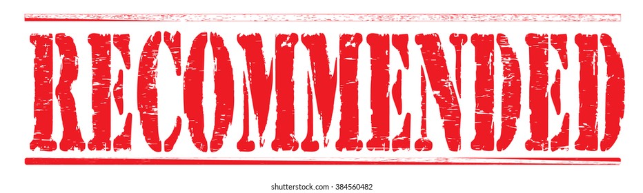 Grunge rubber stamp with text "recommended",vector illustration