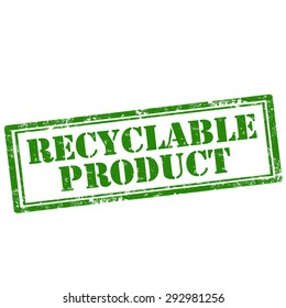 Grunge rubber stamp with text Recyclable product,vector illustration