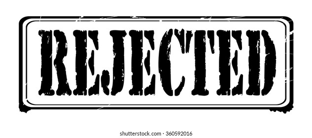 Grunge rubber stamp with text "rejected" inside,vector illustration