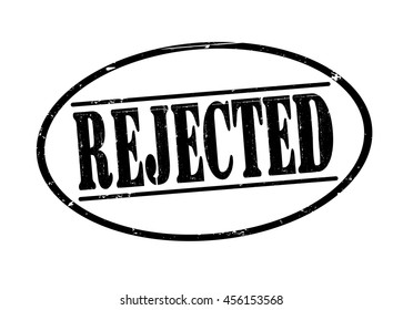 grunge rubber stamp with text "rejected" on white, vector illustration