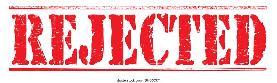 Grunge rubber stamp with text "rejected",vector illustration