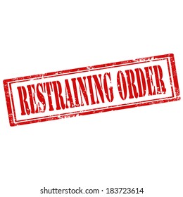 Grunge rubber stamp with text Restraining Order,vector illustration
