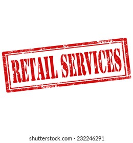 Grunge rubber stamp with text Retail Services,vector illustration
