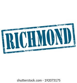 Grunge rubber stamp with text Richmond,vector illustration