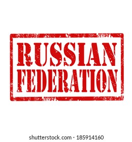Grunge rubber stamp with text Russian Federation,vector illustration