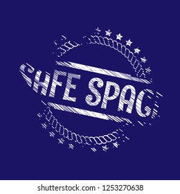 grunge rubber stamp with the text safe space. safe space grunge rubber stamp, label, badge, logo,seal