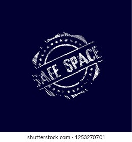 grunge rubber stamp with the text safe space. safe space grunge rubber stamp, label, badge, logo,seal