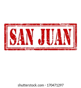 Grunge rubber stamp with text San Juan,vector illustration