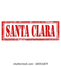 Grunge rubber stamp with text Santa Clara,vector illustration