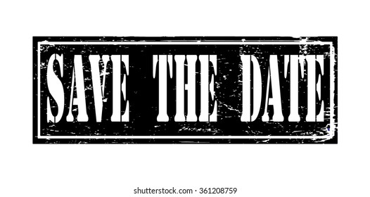 Grunge rubber stamp with text "save the date" inside,vector illustration