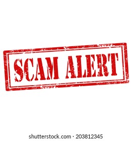 Grunge Rubber Stamp With Text Scam Alert,vector Illustration