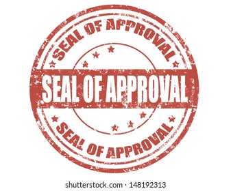 Grunge rubber stamp with text Seal of approval,vector illustration