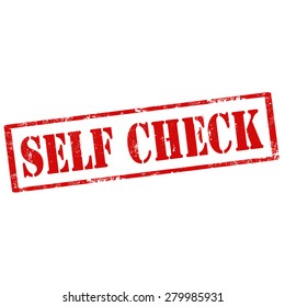 Grunge rubber stamp with text Self Check,vector illustration