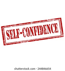 Grunge rubber stamp with text Self-Confidence,vector illustration
