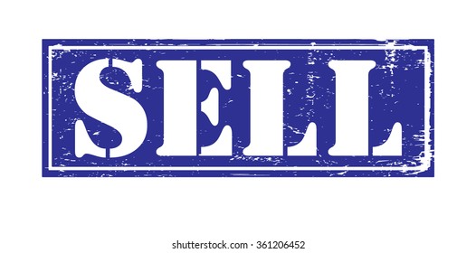 Grunge rubber stamp with text "sell" inside,vector illustration