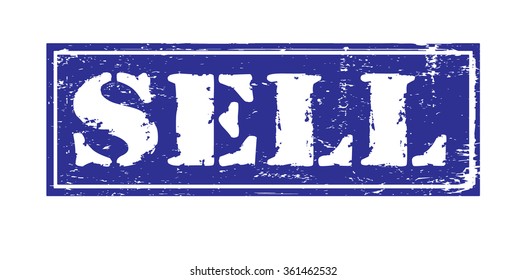 Grunge rubber stamp with text "sell" inside,vector illustration