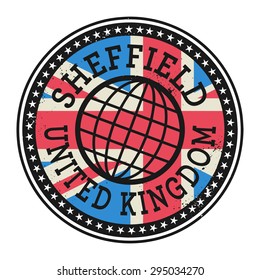 Grunge rubber stamp with the text Sheffield, United Kingdom, vector illustration