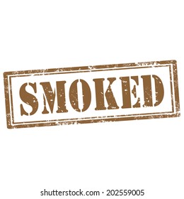 Grunge rubber stamp with text Smoked,vector illustration