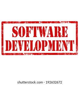 Grunge rubber stamp with text Software Development,vector illustration