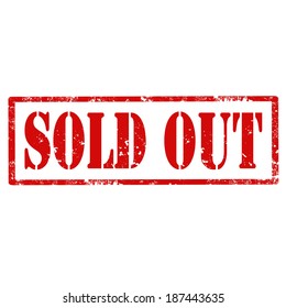 Grunge rubber stamp with text Sold Out,vector illustration