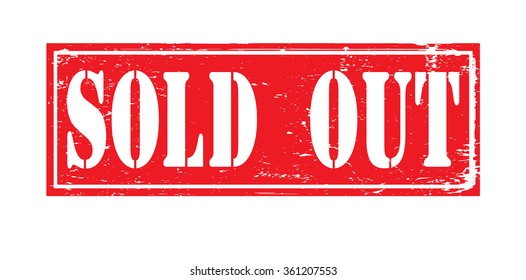 Grunge rubber stamp with text "sold out" inside,vector illustration