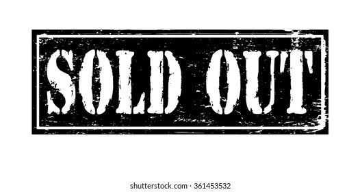 Grunge rubber stamp with text "sold out" inside,vector illustration