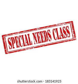 Grunge rubber stamp with text Special Needs Class,vector illustration