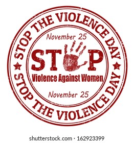 Grunge rubber stamp with the text Stop the Violence Day written inside, vector illustration