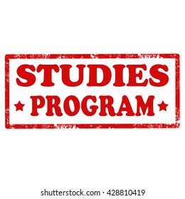 Grunge rubber stamp with text Studies Program,vector illustration