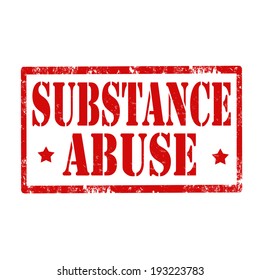 Grunge rubber stamp with text Substance Abuse,