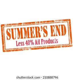 Grunge rubber stamp with text Summer's End,vector illustration