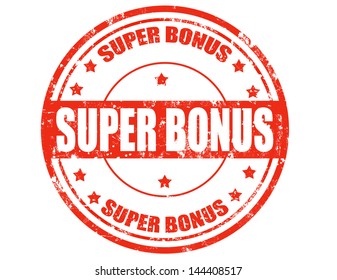 Grunge rubber stamp with text Super bonus inside,vector illustration