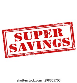 Grunge rubber stamp with text Super Savings,vector illustration