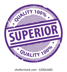 Grunge rubber stamp with the text Superior written inside the stamp, vector illustration