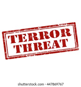 Grunge rubber stamp with text Terror Threat,vector illustration