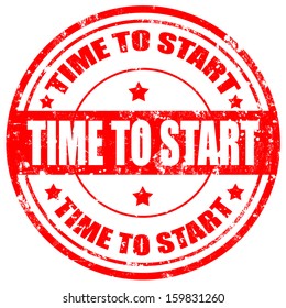 Grunge rubber stamp with text Time To Start,vector illustration